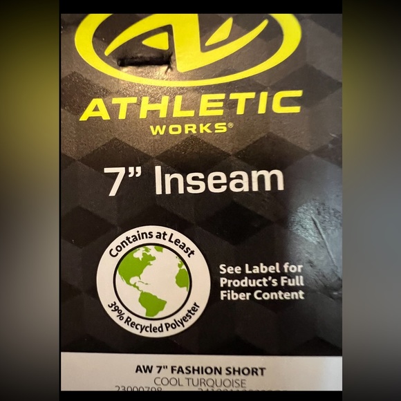 Athletic works mens 7" Swim SHORT Cool Turquoise Dry Works NWT 3xl - Picture 5 of 7